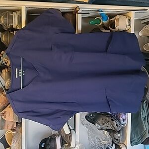 Scrubstar navy scrub top size large
